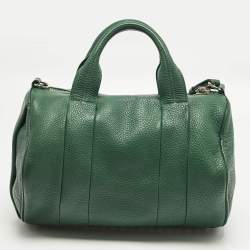 مملوكة مسبقًا Alexander Wang Rocco Green Grained Leather Satchel
