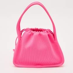 Alexander Wang Neon Pink Fabric Ryan Drawstring Bag