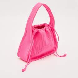 Alexander Wang Neon Pink Fabric Ryan Drawstring Bag