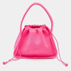 Alexander Wang Neon Pink Fabric Ryan Drawstring Bag