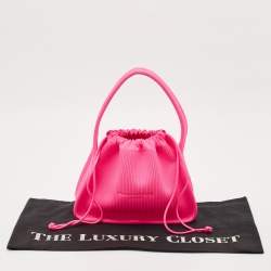 Alexander Wang Neon Pink Fabric Ryan Drawstring Bag