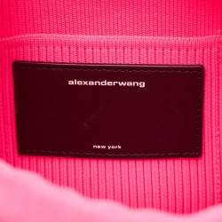 Alexander Wang Neon Pink Fabric Ryan Drawstring Bag