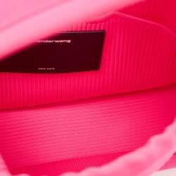 Alexander Wang Neon Pink Fabric Ryan Drawstring Bag