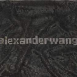 Pre Owned Alexander Wang Black Rhinestone Wanglock Pouch