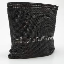 Pre Owned Alexander Wang Black Rhinestone Wanglock Pouch