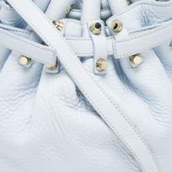 Pre Owned Alexander Wang Light Blue Pebbled Leather Diego Bucket Bag