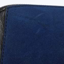 Pre Owned Alexander Wang Black/Blue Leather/PVC and Suede Chastity Clutch