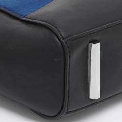 Pre Owned Alexander Wang Black/Blue Leather/PVC and Suede Chastity Clutch