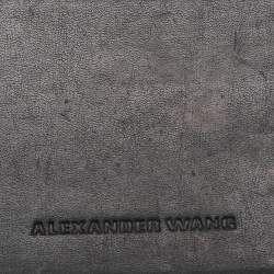 Pre Owned Alexander Wang Black/Blue Leather/PVC and Suede Chastity Clutch