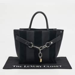 Pre Owned Alexander Wang Black Leather and Suede Attica Chain Tote