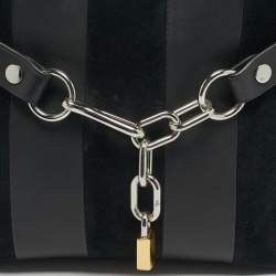 Pre Owned Alexander Wang Black Leather and Suede Attica Chain Tote