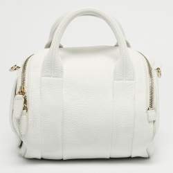 Pre Owned Alexander Wang White Leather Small Rockie Bag