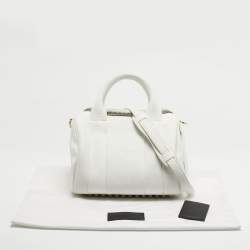 Pre Owned Alexander Wang White Leather Small Rockie Bag