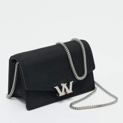Pre Owned Alexander Wang Black Nylon Micro W Crystal Legacy Crossbody Bag