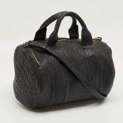 Pre Owned Alexander Wang Black Pebbled Leather Rocco Bag
