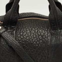 Pre Owned Alexander Wang Black Pebbled Leather Rocco Bag