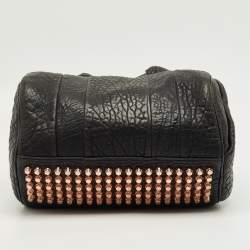 Pre Owned Alexander Wang Black Pebbled Leather Rocco Bag