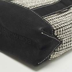 مملوكة مسبقًا Alexander Wang Cruiser Crystal Embellished Mini Black Canvas Tote