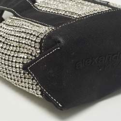 مملوكة مسبقًا Alexander Wang Cruiser Crystal Embellished Mini Black Canvas Tote