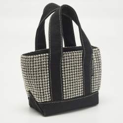 مملوكة مسبقًا Alexander Wang Cruiser Crystal Embellished Mini Black Canvas Tote