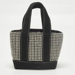 مملوكة مسبقًا Alexander Wang Cruiser Crystal Embellished Mini Black Canvas Tote