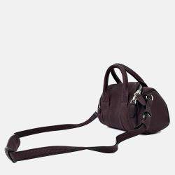 مملوكة مسبقًا Alexander Wang Burgundy Leather Mini Loki Duffel Bag