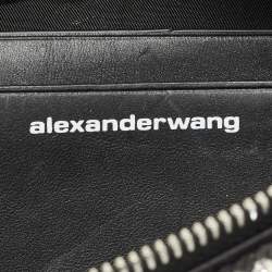 Pre Owned حقيبة حزام الكساندر وانغ أتيكا صغيرة سوداء مرصعة بالأحجار اللامعة