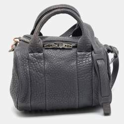 مملوكة مسبقًا Alexander Wang Rocco Grey Textured Leather Bag