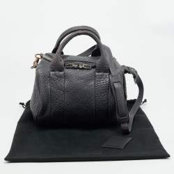 مملوكة مسبقًا Alexander Wang Rocco Grey Textured Leather Bag