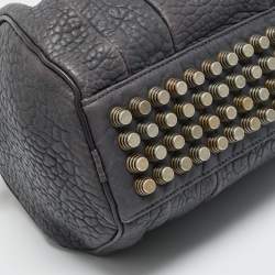 مملوكة مسبقًا Alexander Wang Rocco Grey Textured Leather Bag