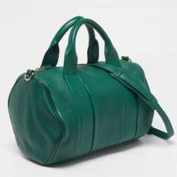 مملوكة مسبقًا Alexander Wang Rocco Green Grained Leather Satchel