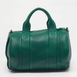 مملوكة مسبقًا Alexander Wang Rocco Green Grained Leather Satchel