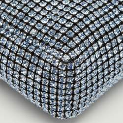 Pre Owned حقيبة صغيرة أليكساندر وانغ وريثة كريستال أزرق شبكة متوسطة