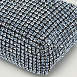 Pre Owned حقيبة صغيرة أليكساندر وانغ وريثة كريستال أزرق شبكة متوسطة