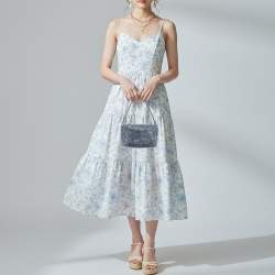 Pre Owned حقيبة صغيرة أليكساندر وانغ وريثة كريستال أزرق شبكة متوسطة