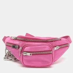 Pre Owned Alexander Wang Attica Pink Satin and Leather Belt Bag