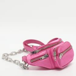 Pre Owned Alexander Wang Attica Pink Satin and Leather Belt Bag