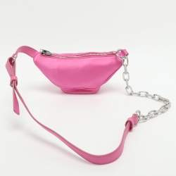 Pre Owned Alexander Wang Attica Pink Satin and Leather Belt Bag