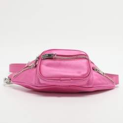 Pre Owned Alexander Wang Attica Pink Satin and Leather Belt Bag
