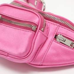 Pre Owned Alexander Wang Attica Pink Satin and Leather Belt Bag