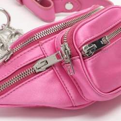 Pre Owned Alexander Wang Attica Pink Satin and Leather Belt Bag