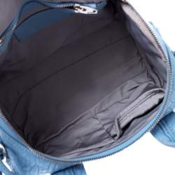 Alexander Wang Sky Blue Textured Leather Rocco Duffel Bag