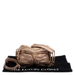 Alexander Wang Metallic Rose Gold Leather Brenda Shoulder Bag