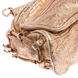 Alexander Wang Metallic Rose Gold Leather Brenda Shoulder Bag
