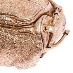 Alexander Wang Metallic Rose Gold Leather Brenda Shoulder Bag