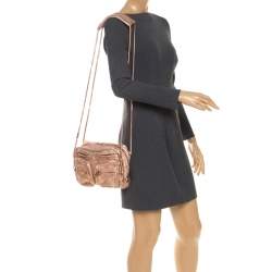 Alexander Wang Metallic Rose Gold Leather Brenda Shoulder Bag