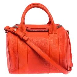 Alexander Wang Orange Leather Small Rockie Satchel