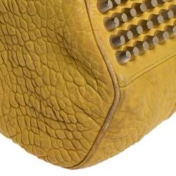 Alexander Wang Mustard Pebbled Leather Rocco Duffel Bag