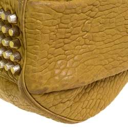 Alexander Wang Mustard Pebbled Leather Rocco Duffel Bag