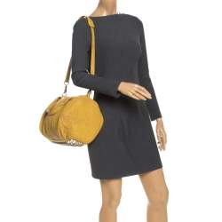 Alexander Wang Mustard Pebbled Leather Rocco Duffel Bag